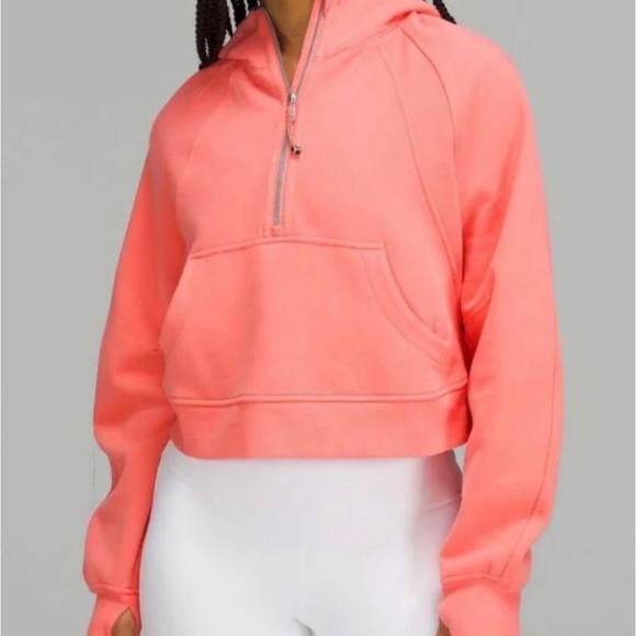 lululemon athletica Tops - Lululemon Scuba Oversized Half Zip Hoodie Raspberry